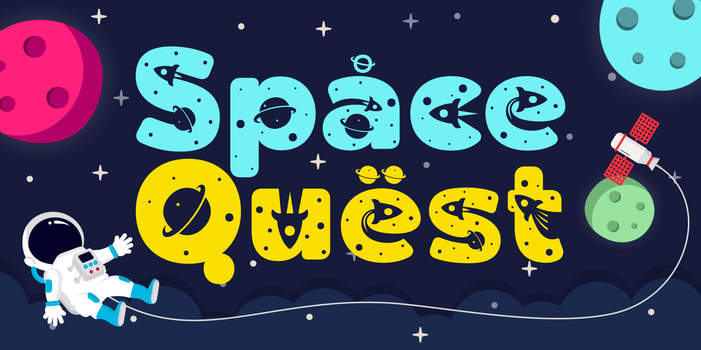 Space Quest Regular Font preview